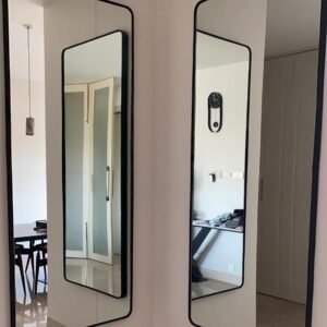 Bia Minimalist Mirror in Black - Large