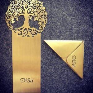 Tree of Life Bookmark in Brass