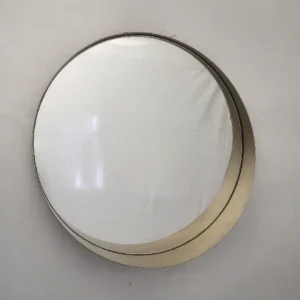 Curvo Metal Wall Mirror in Dusty Gold