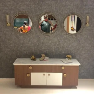 Rhythm Metal Mirror in Brass finish